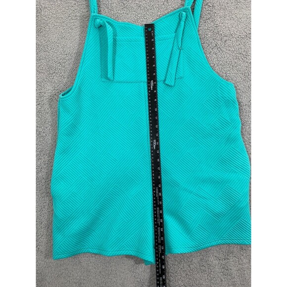 NWT Seen Be Seen Medium (M) Blue Soft Overall Shorts Adjustable Strap Boutique - Picture 10 of 14